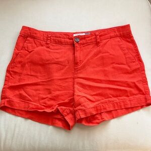 Old Navy Women's Vibrant Red Linen Shorts